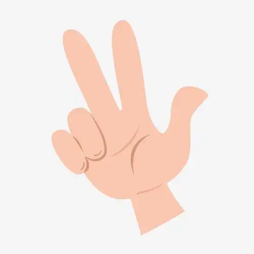 创意矢量剪刀手手指素材免费下载_觅元素