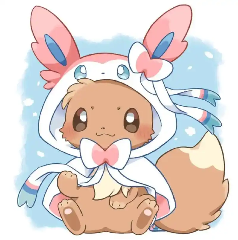 伊布超可爱头像 伊布也穿衣服啦!