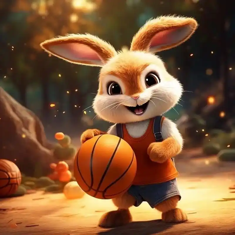 小兔子92打篮球90好棒呀……#ai绘画 #来感受一下ai绘 - 抖音