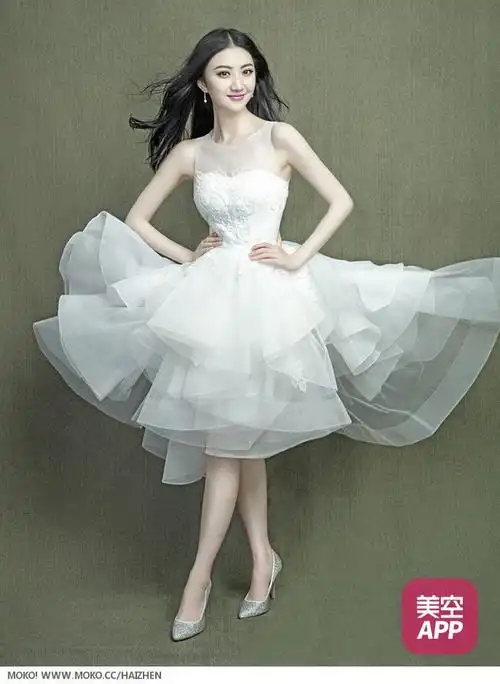 景甜图片婚纱照唯美大片曝光 演绎温婉梦幻新娘婚纱图片壁纸