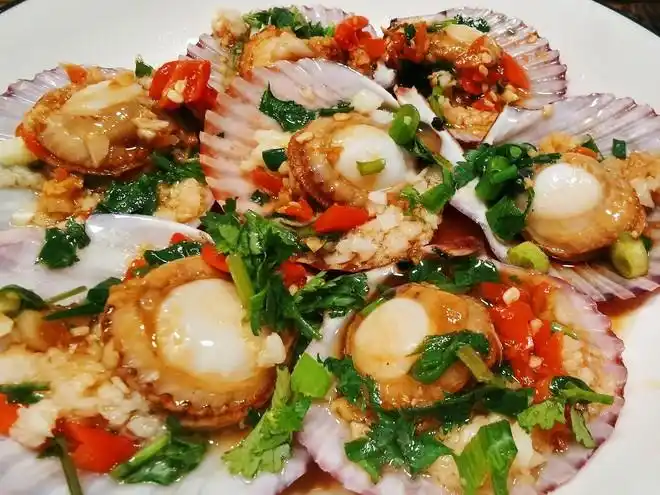 小岛上—葱油扇贝的做法