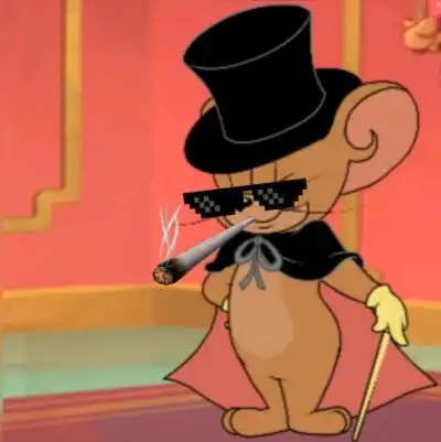 猫和老鼠游戏戴墨镜衔烟的团头 魔术师