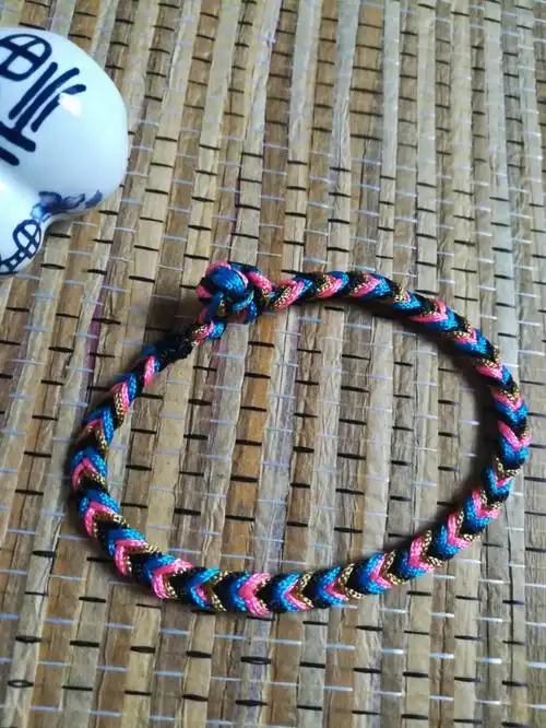 纯手工编八股编彩绳