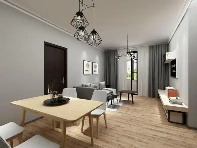 华地润园现代极简三室一厅效果图 - 维客网装修效果图