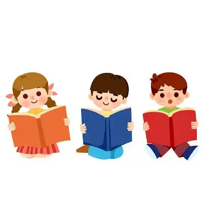 卡通手绘儿童读书学习阅读人物素材