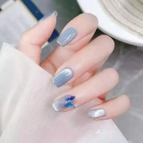 春夏季晶石猫眼甲油胶2021年新款奶茶色万能极光冰沙宽猫眼胶美甲