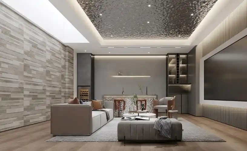 贝尚湾500平意式简约风格别墅装修效果图