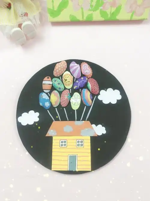 一起用蛤蜊壳做一个汽球小手工吧