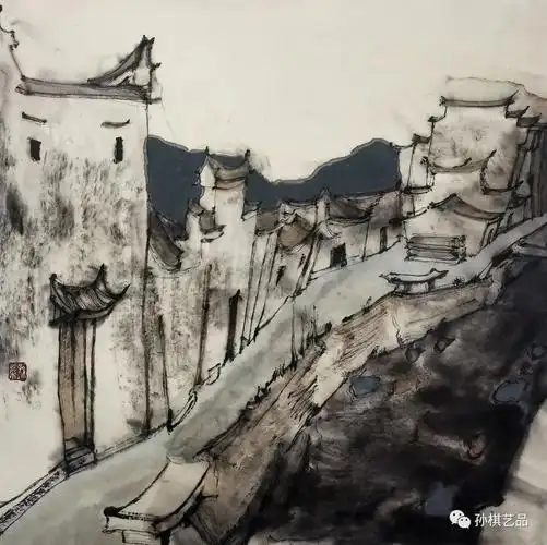 黑瓦白墙素江南青年画家孙棋用笔墨呈现徽派建筑的住宅美学