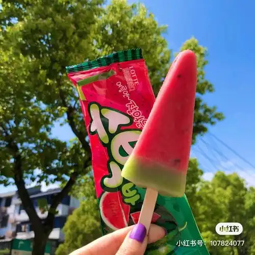 韩国进口网红lotte乐天西瓜味棒冰雪糕水果冷饮冰淇淋79g/支-阿里巴巴