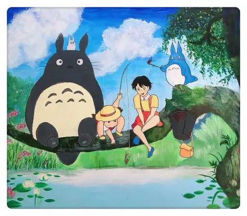 丙烯画 《龙猫》 刘忠莉  临沂第二十一中学