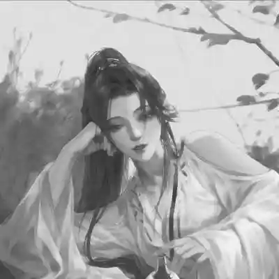 黑白古风女生头像