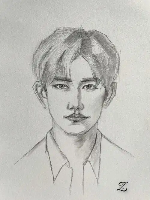 素描临摹13100易烊千玺