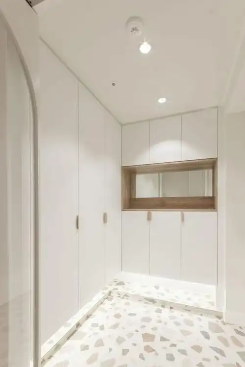 入户门玄关装修效果图(入户门正对主卧门解决效果图) - 小新网