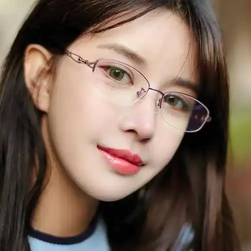 超轻防过敏近视眼镜成品 女款平光变色镜护目镜 气质近视眼镜框架