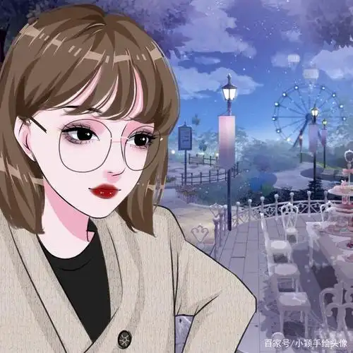 卡通手绘头像,成熟也能很可爱,卡通同样很稳重