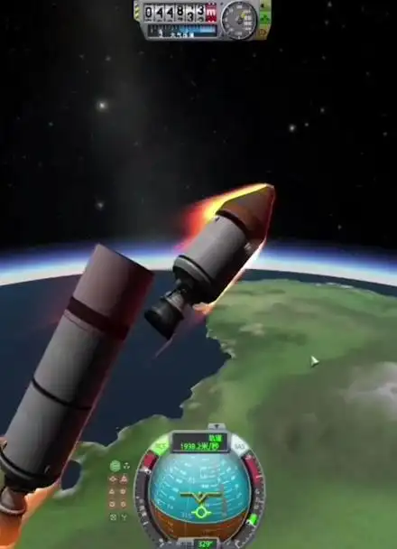 洲际弹道导弹,失算了,弹体稳定性欠佳导致最后弹体翻滚#游戏 #单机