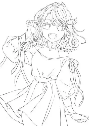 二次元少女手绘线稿 手绘临摹的最佳选择