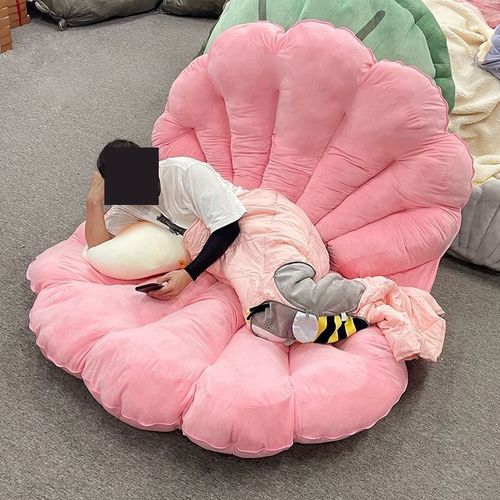 粉色大蚌壳坐垫蚌懒人沙发摆烂神器贝壳被子靠枕抱枕睡袋扇贝玩偶