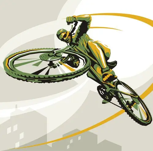 骑行海报矢量素材下载-其他-标志图标-矢量素材 - 集图网 www.