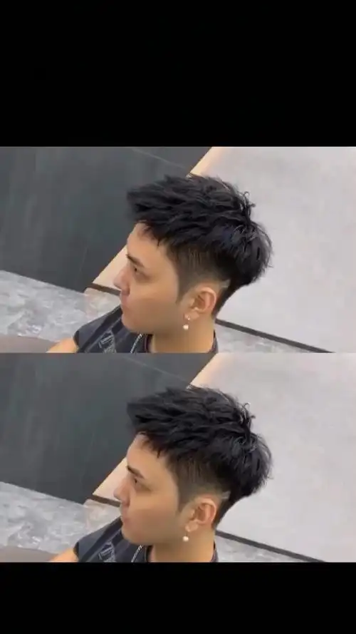 最火男士发型|男生头发贴头皮适合什么发型|男士烫发|钢夹烫|锡纸烫