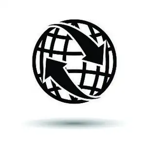 图标集,简单的样式与母牛头标志箭头的boho党日期公告海报在地球口气