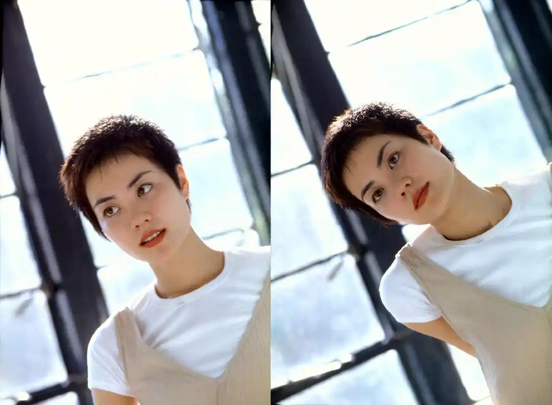 20年前的王菲才是"短发女神",寸头造型时尚俏皮,一般人就算了