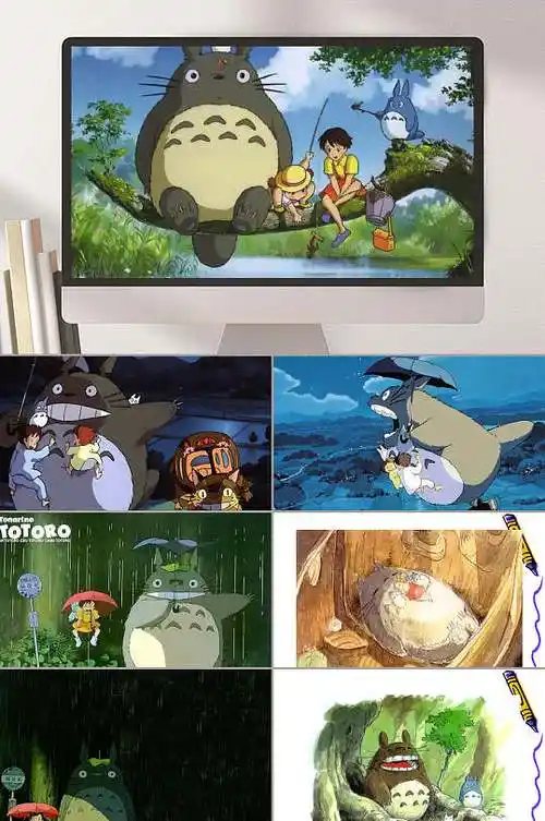 卡通动漫龙猫课件ppt模板