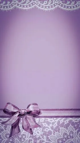 浪漫浅紫色蝴蝶结花纹h5背景