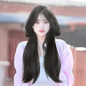 水母头假发女空气刘海长卷发姬发公主切lolita仿全真人发全头套式