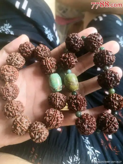 两串金刚菩提手串带绿松原矿顶珠