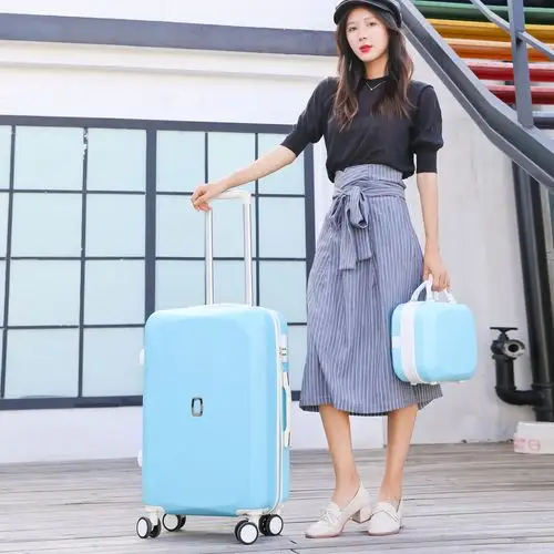 网红行李箱女小清新旅行箱20子母箱拉杆箱韩版学生密码箱24寸28寸
