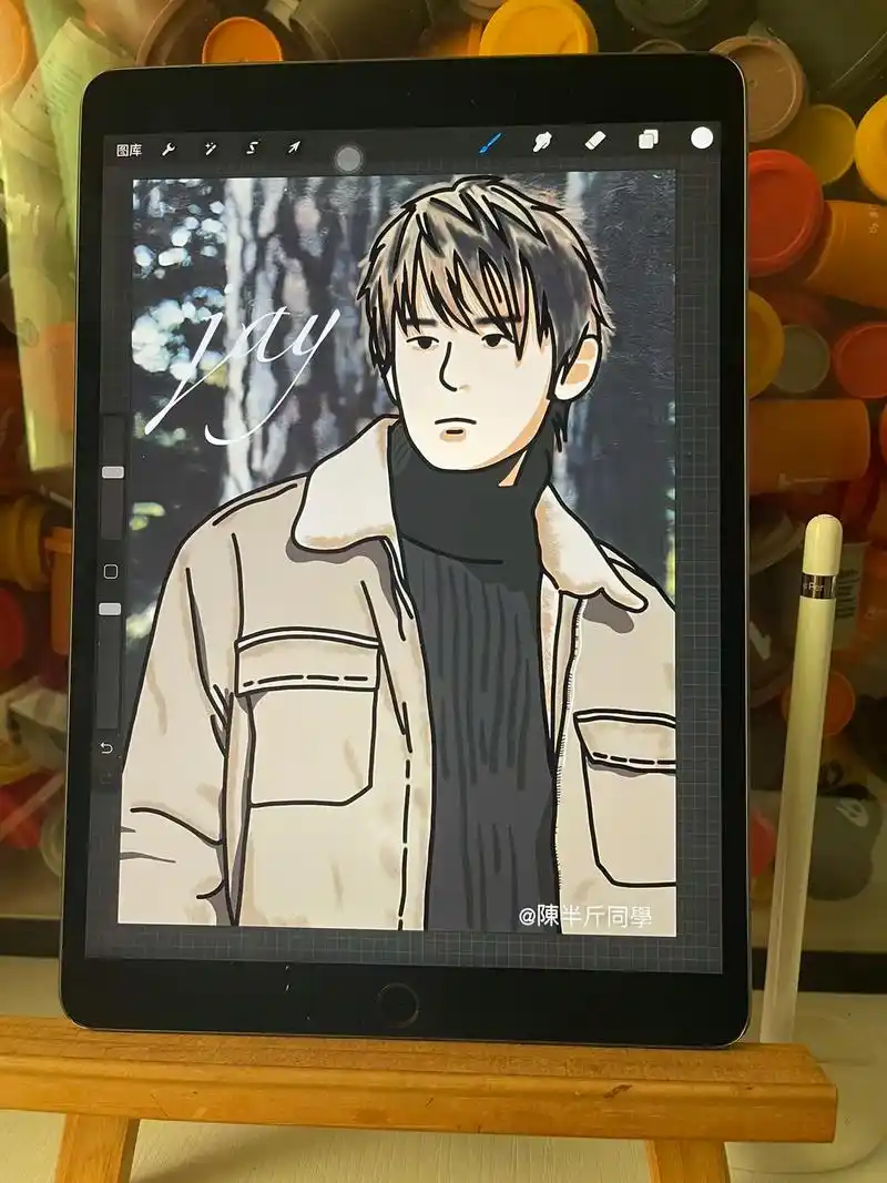 挑战画100个周杰伦 22/100.想回到过去 试着抱你在怀 - 抖音