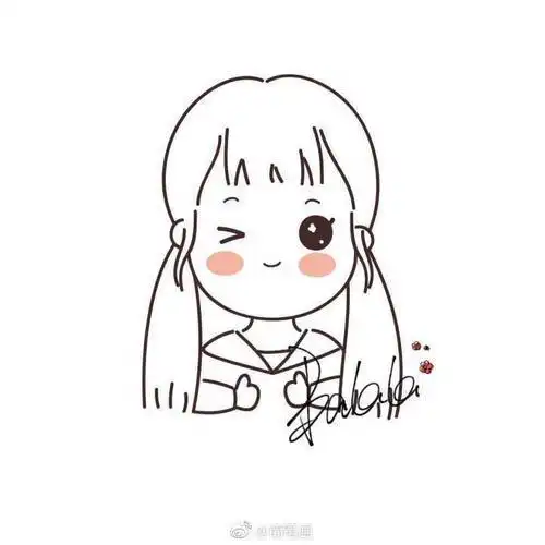 女孩简笔画卡通可爱漫画女孩的简笔画图片可爱漫画女孩简笔画简单长发