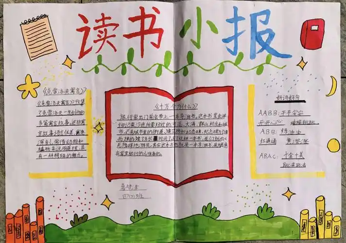 我阅读,我们快乐--四7班寒假读书小报展