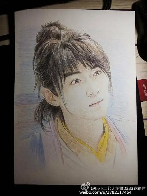 2015电视剧神雕侠侣随手画杨过 陈晓饰演杨过 cr.