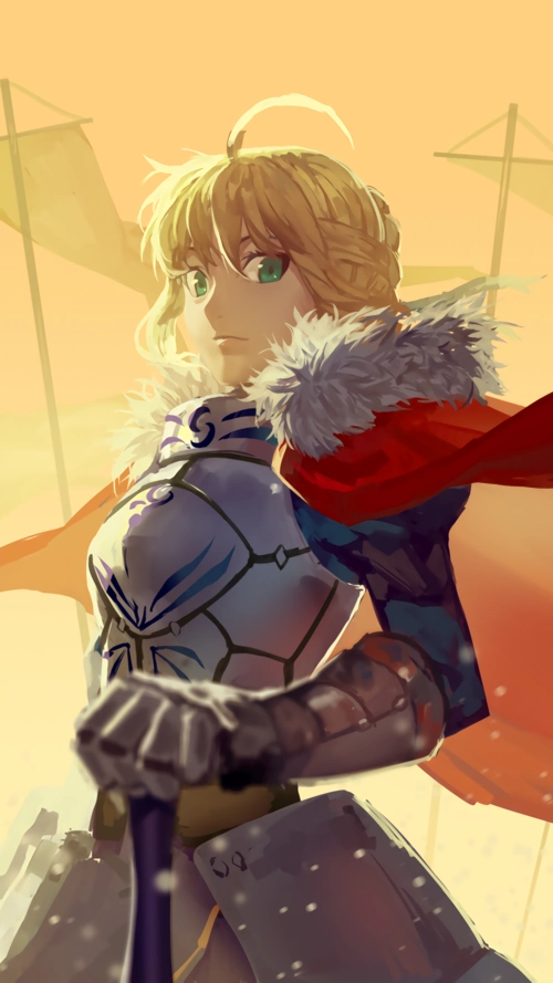 手机高清壁纸裁剪saber光明磊落真挚下的不列颠之王01