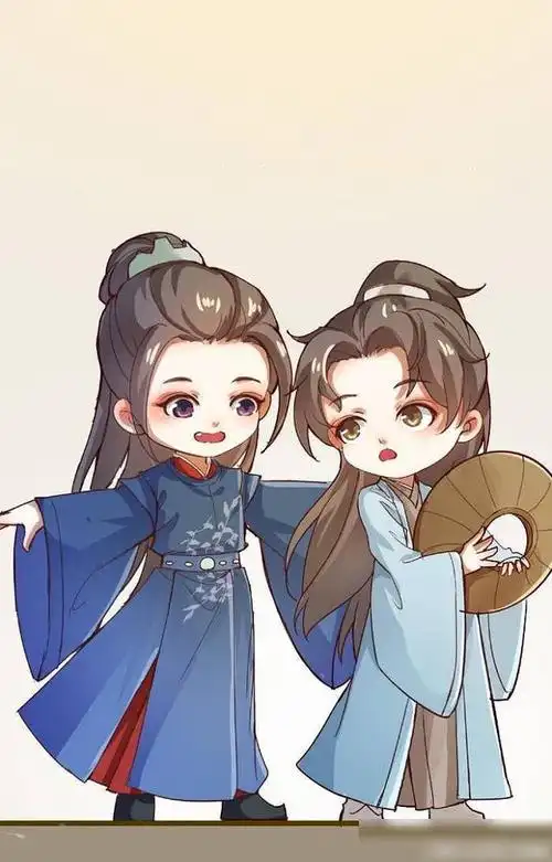 当《山河令》中的周子舒温客行变成迷你版的漫画,20年一遇的呆萌