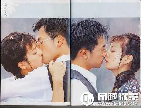 赵薇吻戏照片曝光和黄晓明首度热吻导演使坏