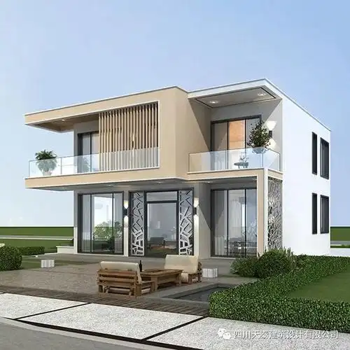 贵州习水二层现代风乡村别墅农村自建平屋顶别墅乡村盖房设计