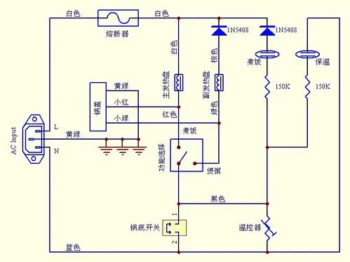 美的电饭锅电路图