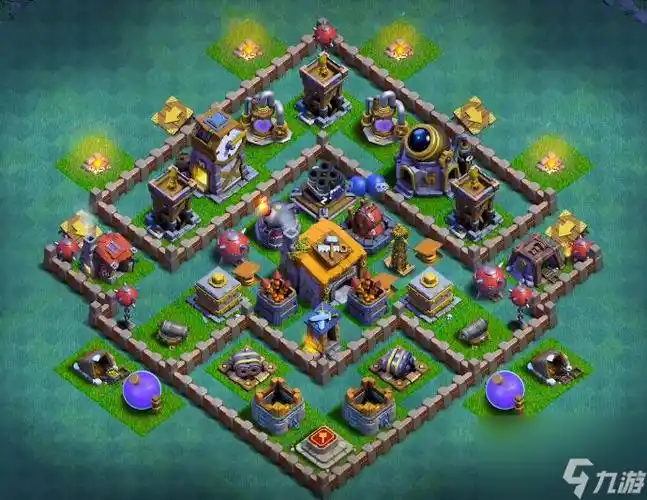 部落冲突夜世界6本最强阵型