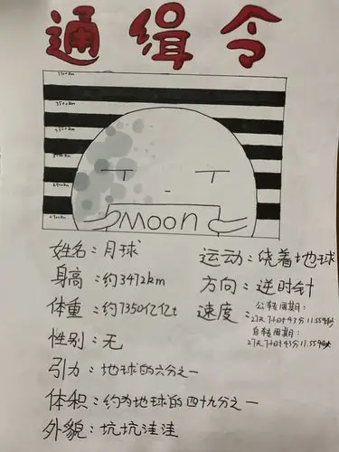 这么有创意的月球资料卡,你们见过吗?