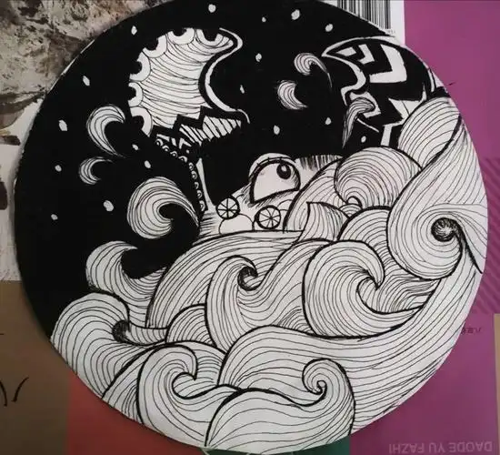 博罗县杨村中学线上美术课堂——第5课 线描装饰画