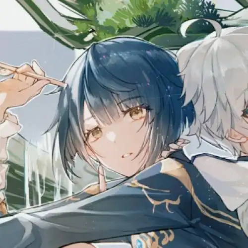 好看的原神动漫情侣头像特别帅气的原神