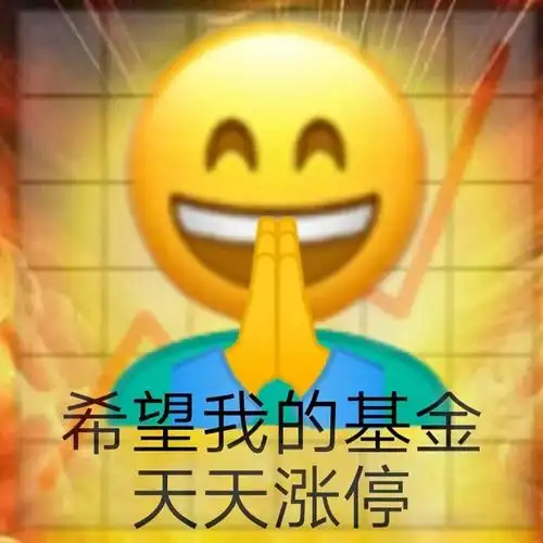 普照的笑脸emoji双手合十祈祷:希望我的基金天天涨停-emoji祈祷表情