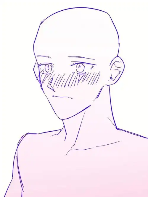 画画素材害羞的表情变化板绘线稿