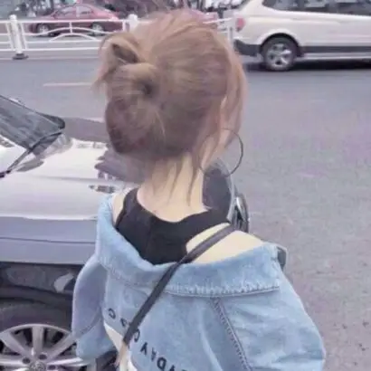 女卡通丸子头背影头像_头像图片_扣扣乐园