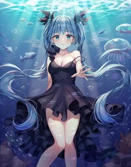 深海少女|monjja的初音未来pixiv插画图片