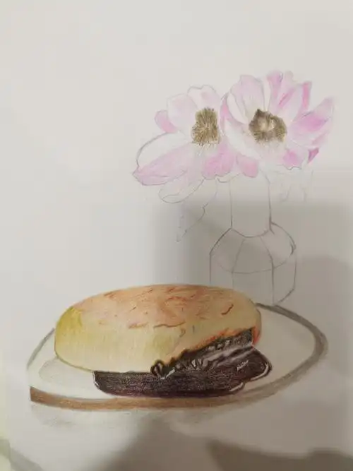 彩铅画:糖饼